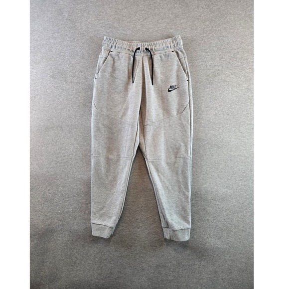 Nike Tech Jogger Pants Youth Large Gray Fleece Big Kids Joggers CU9213-063 - Picture 1 of 10